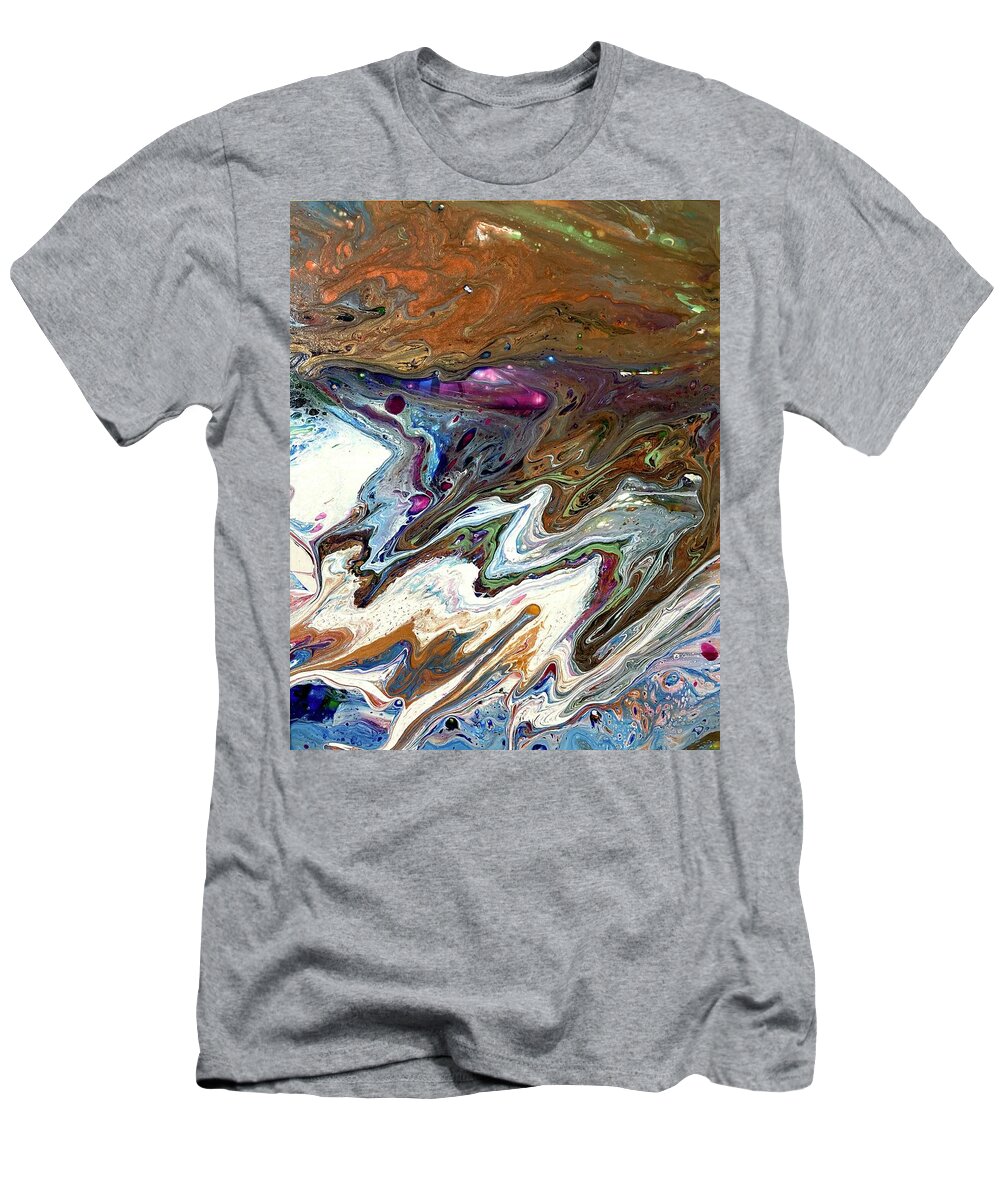 Acrylic T-Shirt featuring the painting Seismic waves by David Euler