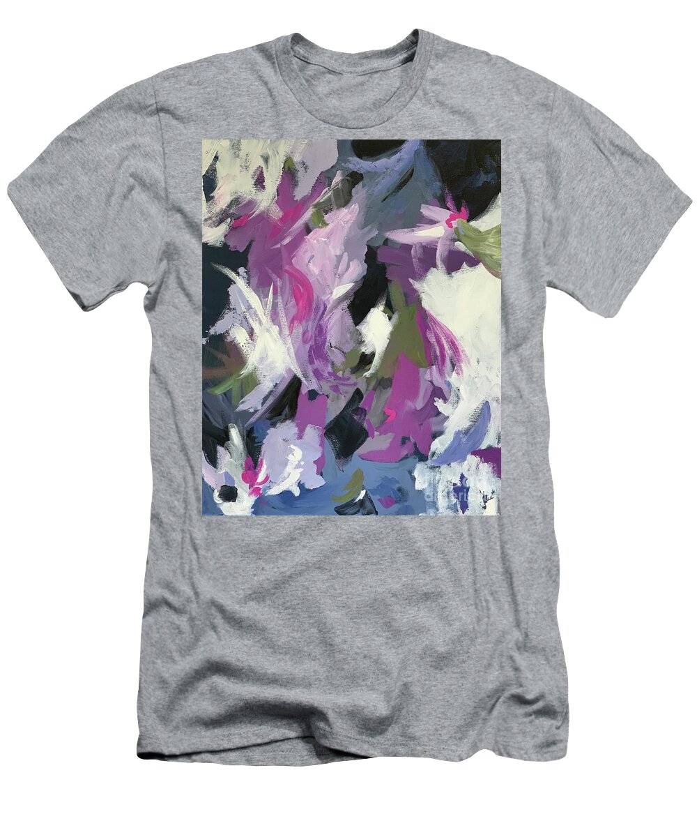Mauve T-Shirt featuring the painting Sentimental Journey by Patsy Walton