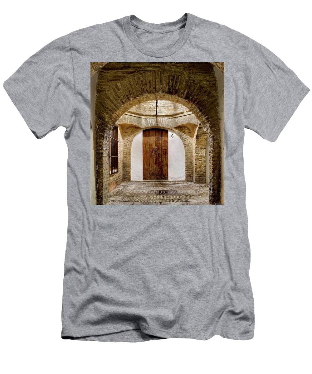 Seville Alley T-Shirt featuring the photograph Seville alley 02 Closer by Weston Westmoreland