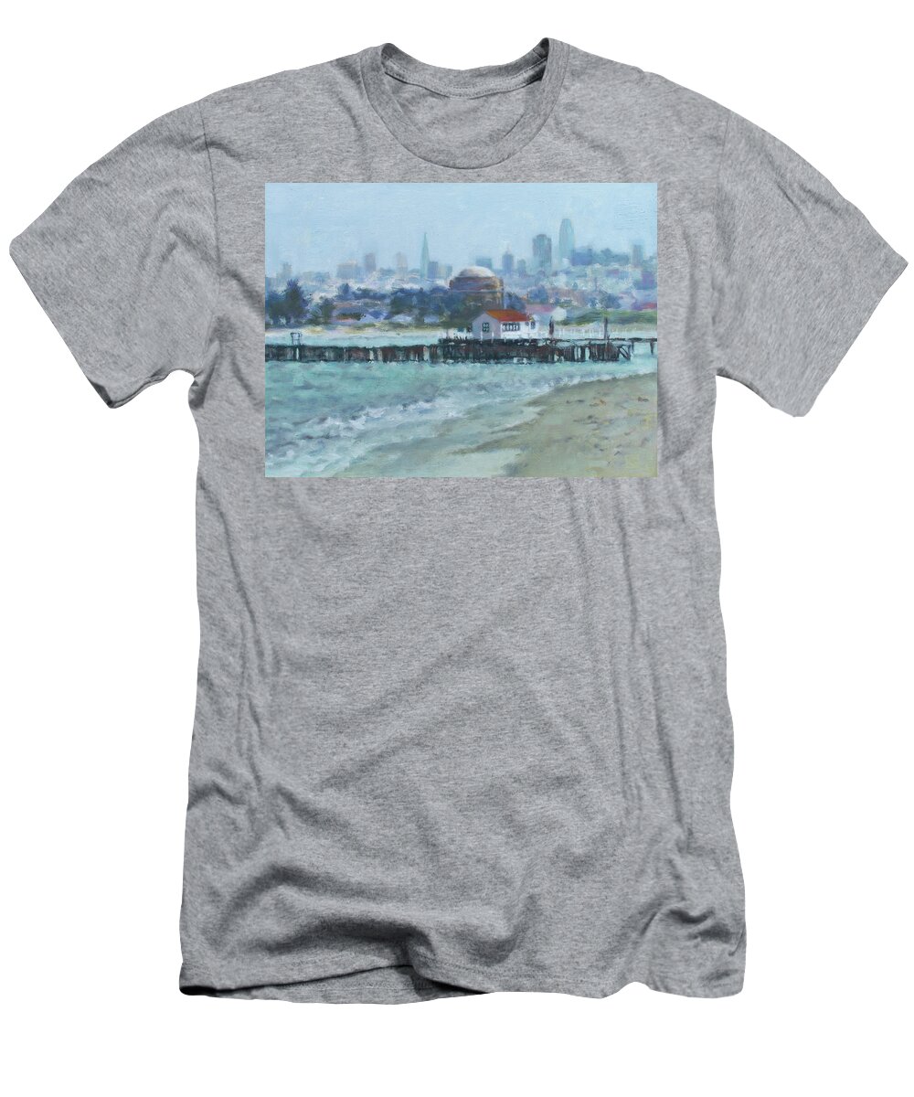 San Francisco T-Shirt featuring the painting SF View from Crissy by Kerima Swain
