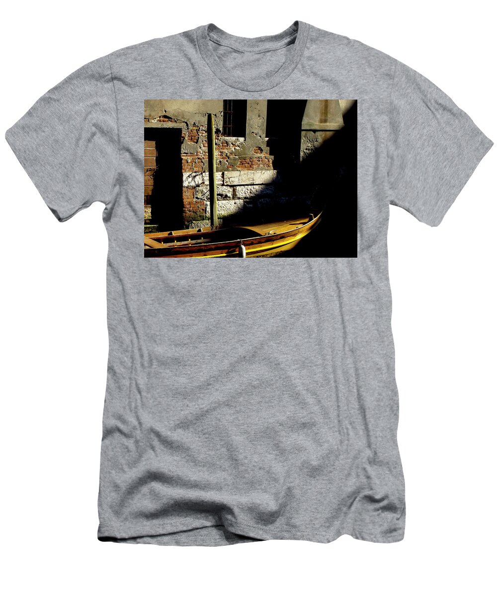 Venice T-Shirt featuring the photograph Shadows on the canal by Eyes Of CC