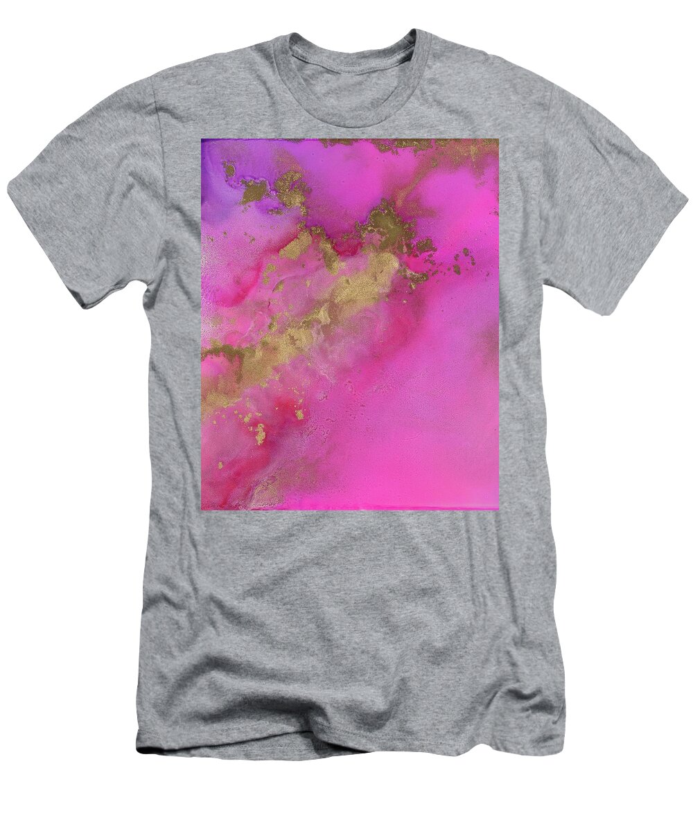 Pink T-Shirt featuring the painting Shalamar by Tamara Nelson