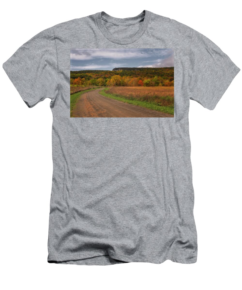 Shawangunk T-Shirt featuring the photograph Shawangunk Mountain Hudson Valley NY by Susan Candelario