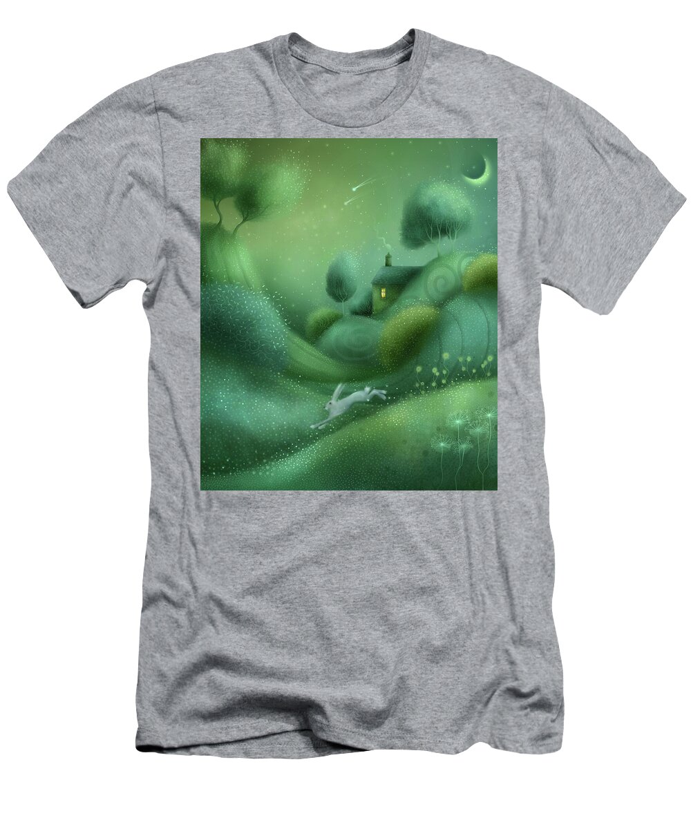 Wildlife T-Shirt featuring the painting Shooting Stars by Joe Gilronan