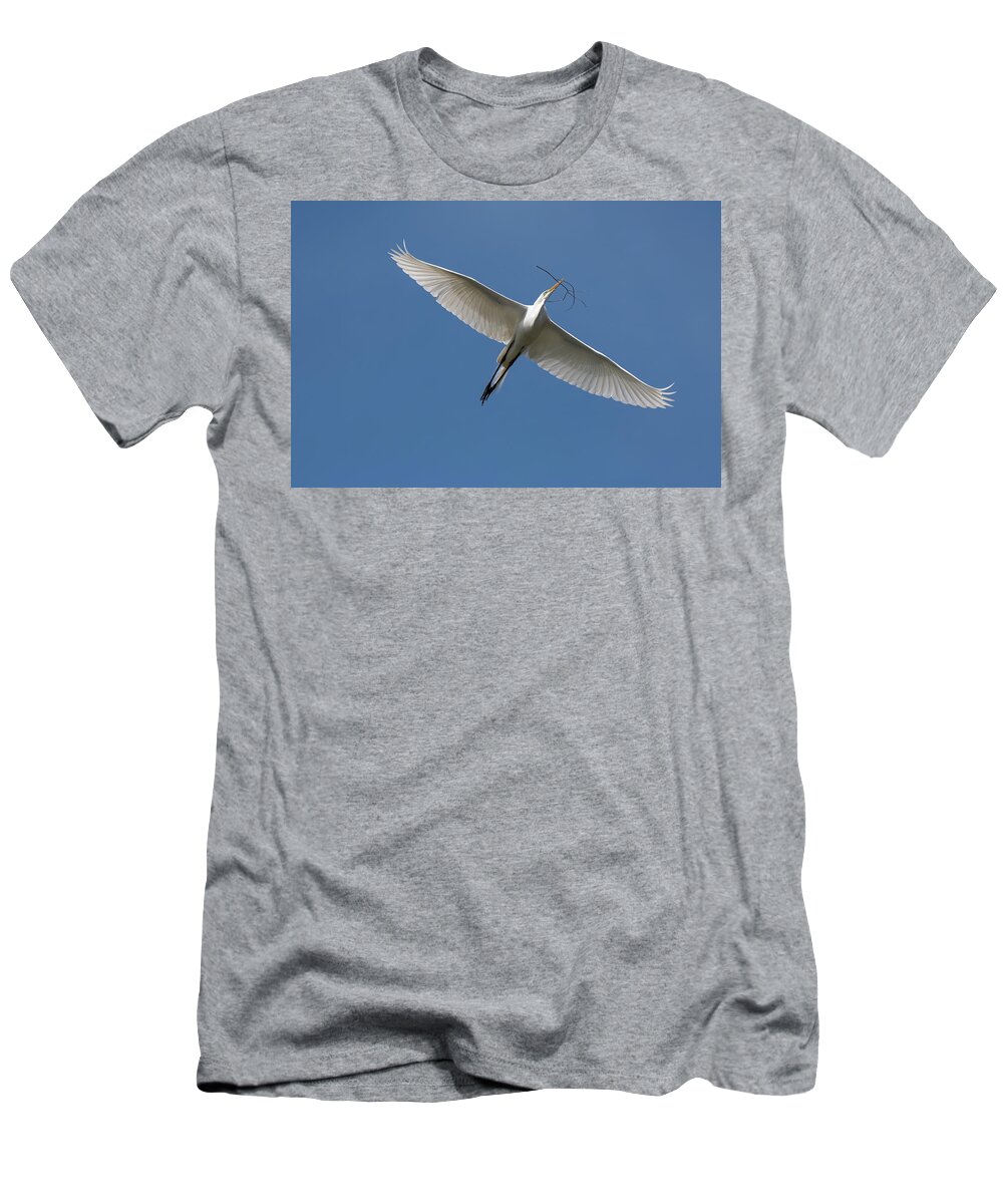 Great Egret T-Shirt featuring the photograph Sky Angel by Rose Guinther