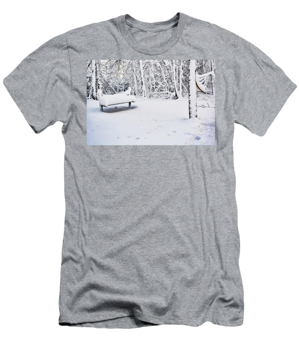 Snow T-Shirt featuring the photograph Snowed in Park by Addison Likins