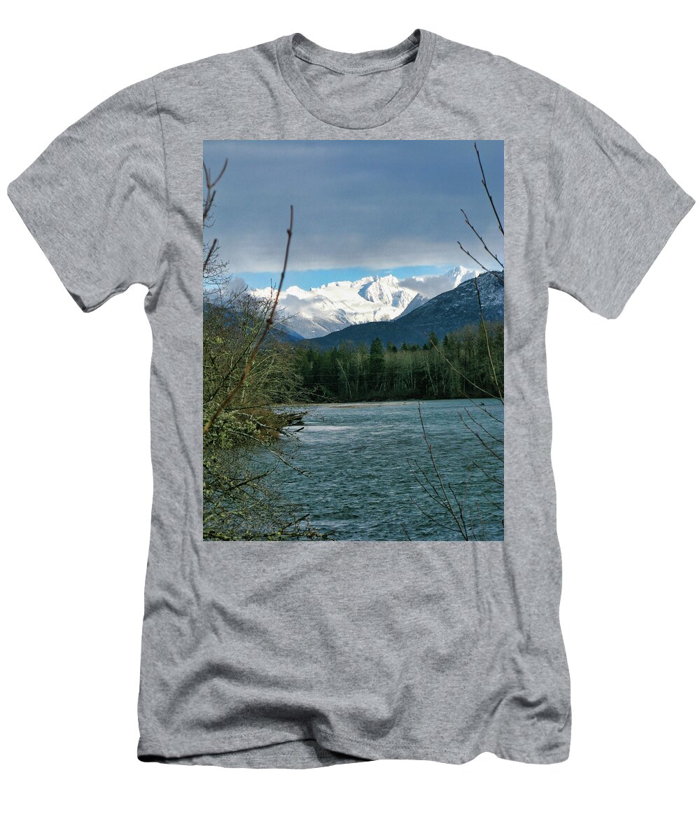 Snowy Peaks T-Shirt featuring the photograph Snowy peaks in the Cascade range, Washington by Segura Shaw Photography