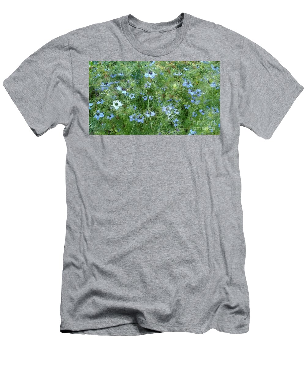 Flowers T-Shirt featuring the photograph Soft and Blue by Kimberly Furey
