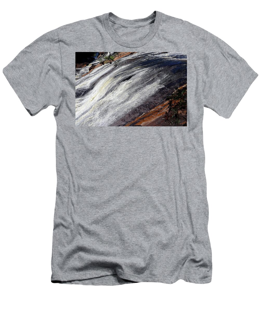 Towaliga River T-Shirt featuring the photograph Some High Falls Streaming by Ed Williams