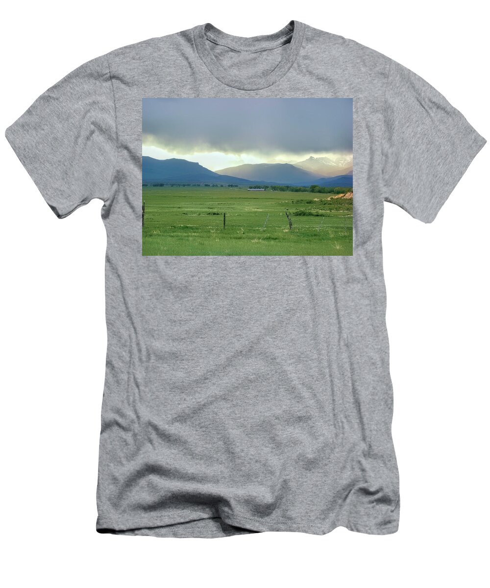 Shoshone National Forest T-Shirt featuring the photograph Somewhere Near Meeteetse Wyoming by Cathy Anderson