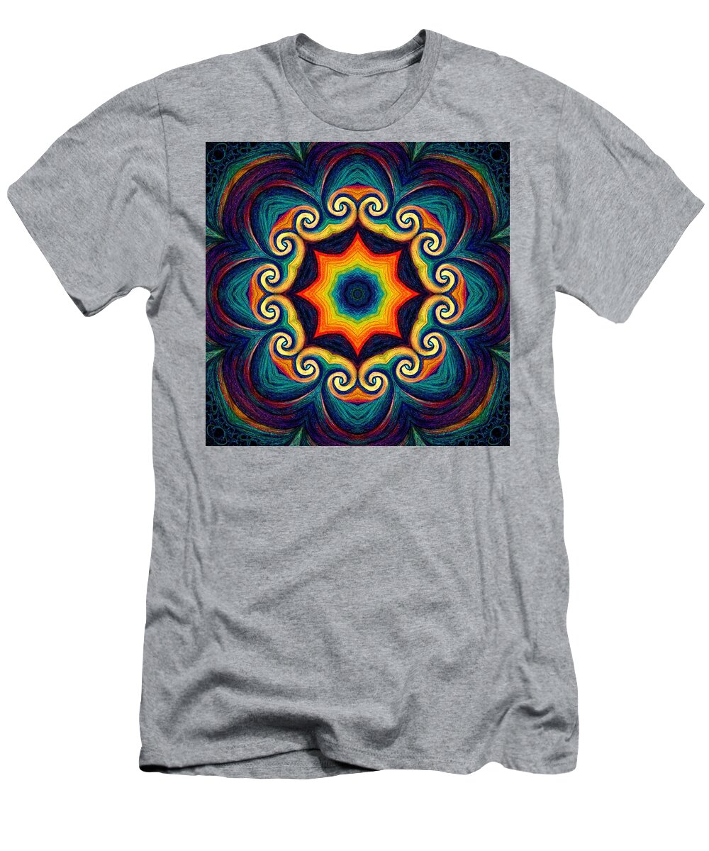 Mandala T-Shirt featuring the digital art Soul Mandala by Beth Venner