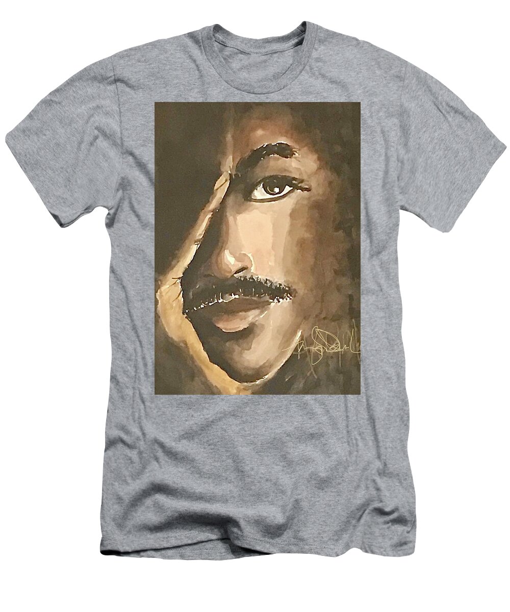  T-Shirt featuring the painting Soul of a Man by Angie ONeal