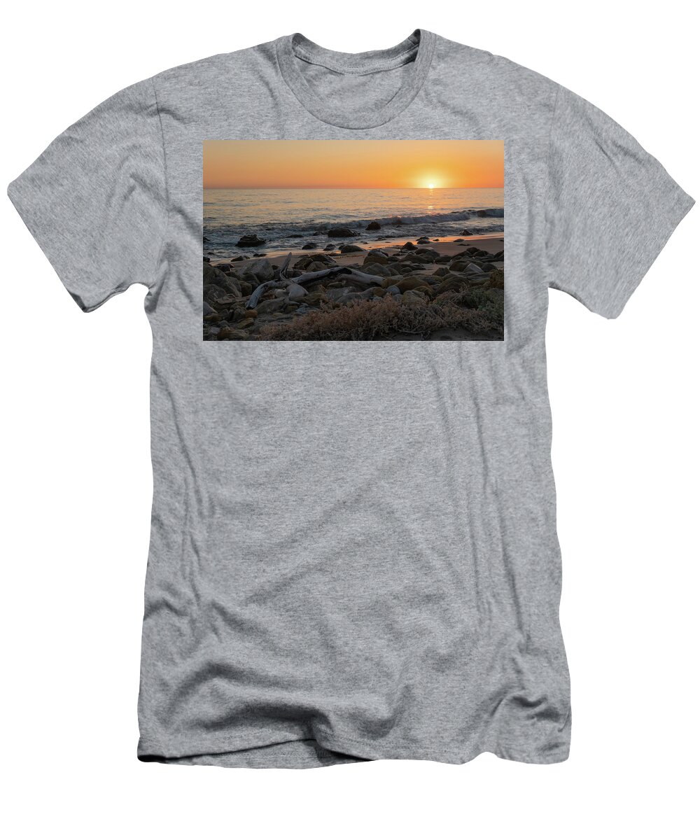 California Beach Sunset T-Shirt featuring the photograph Southern California Beach Sunset by Matthew DeGrushe