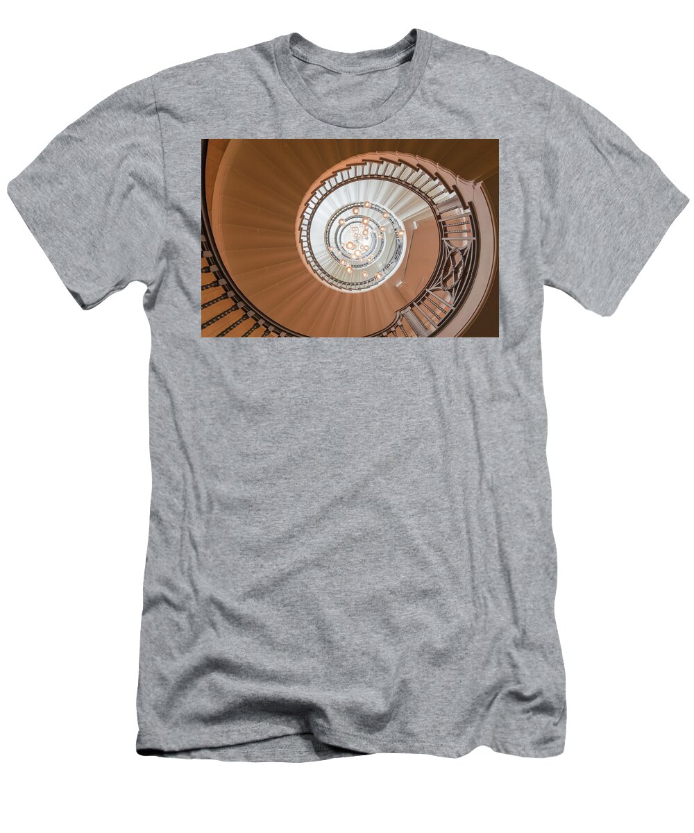 Spiral Staircase T-Shirt featuring the photograph Spiral staircase by Andrew Lalchan