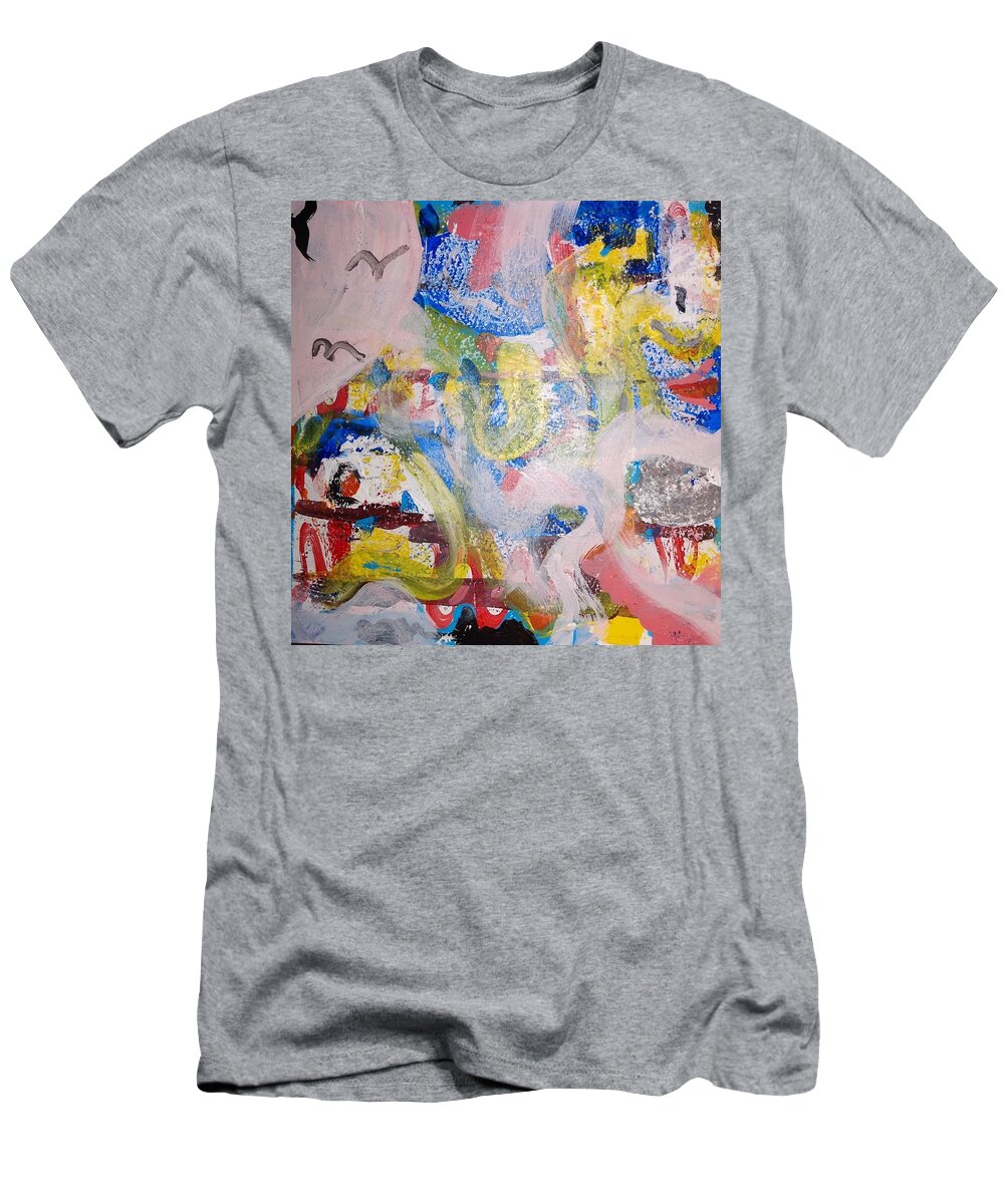 Earthworms T-Shirt featuring the painting Spring Awakens by Suzanne Berthier