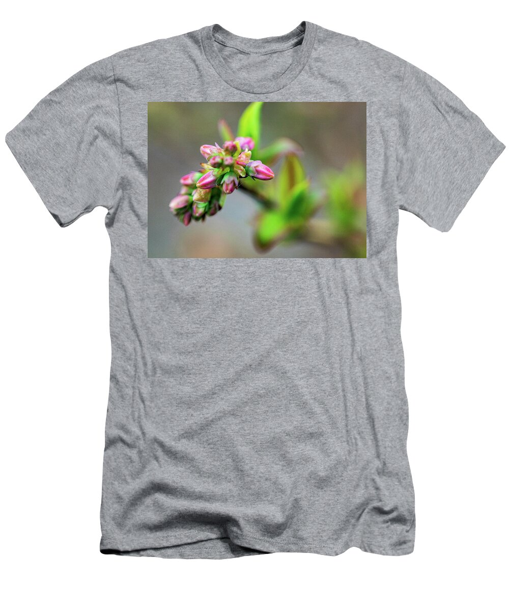 Plant T-Shirt featuring the photograph Spring Buds - Pink by Amelia Pearn