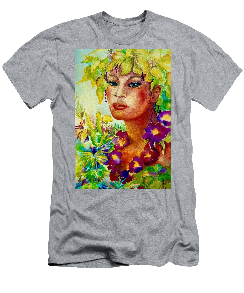 Goddess Series T-Shirt featuring the painting Spring Goddess by Caroline Patrick