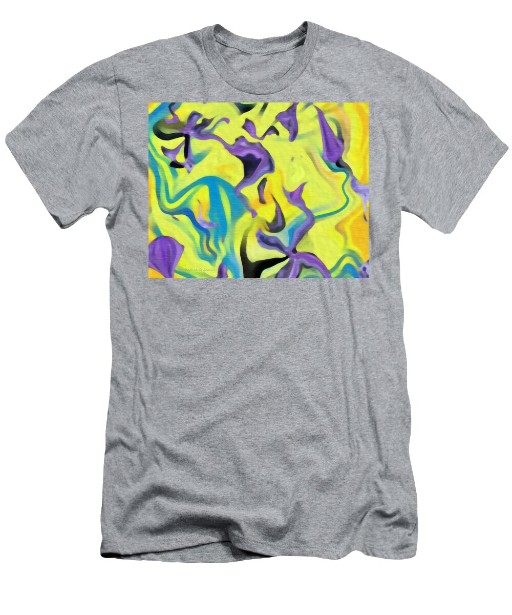 Abstract Art T-Shirt featuring the digital art Spring Joy by Kathie Chicoine