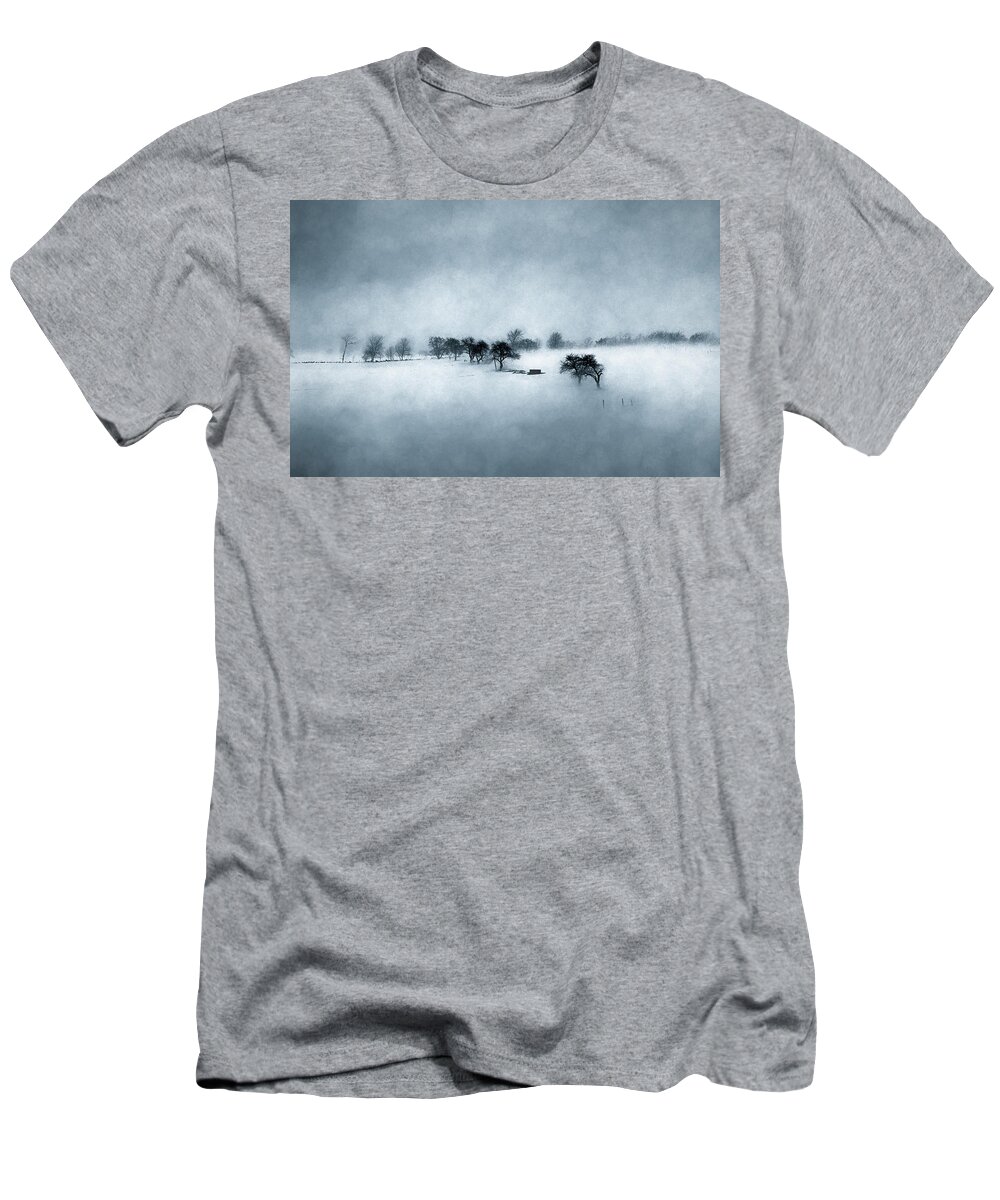 Mist T-Shirt featuring the photograph Spring Struggles Forward by Wayne King