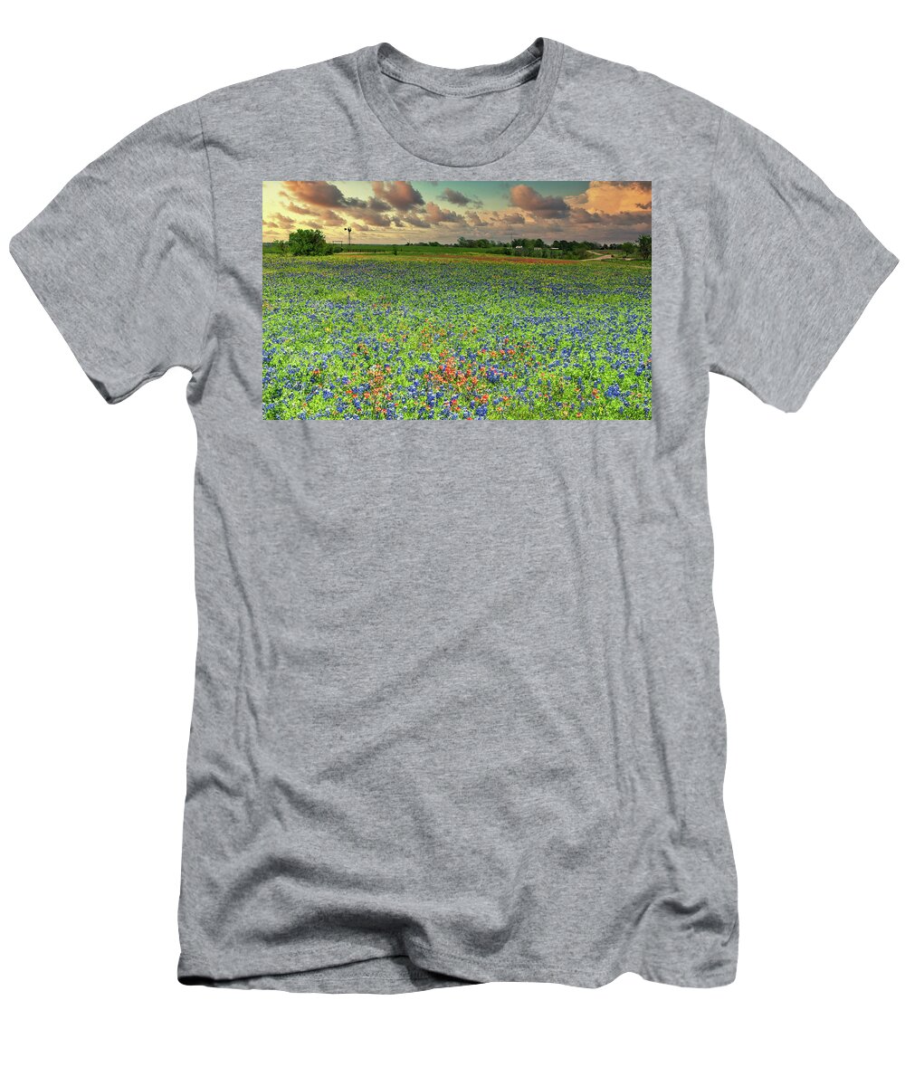 Flowers T-Shirt featuring the photograph Springtime Wildflowers in Texas by Stephen Anderson