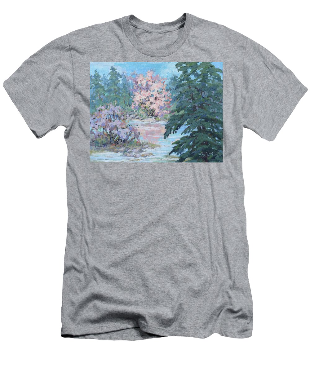 Spring T-Shirt featuring the painting Spring Dreams by Karen Ilari