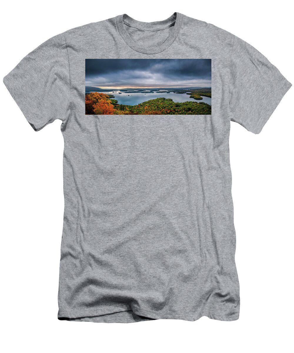 Squam Lake T-Shirt featuring the photograph Squam Lake NH, Rattlesnake View by Michael Hubley