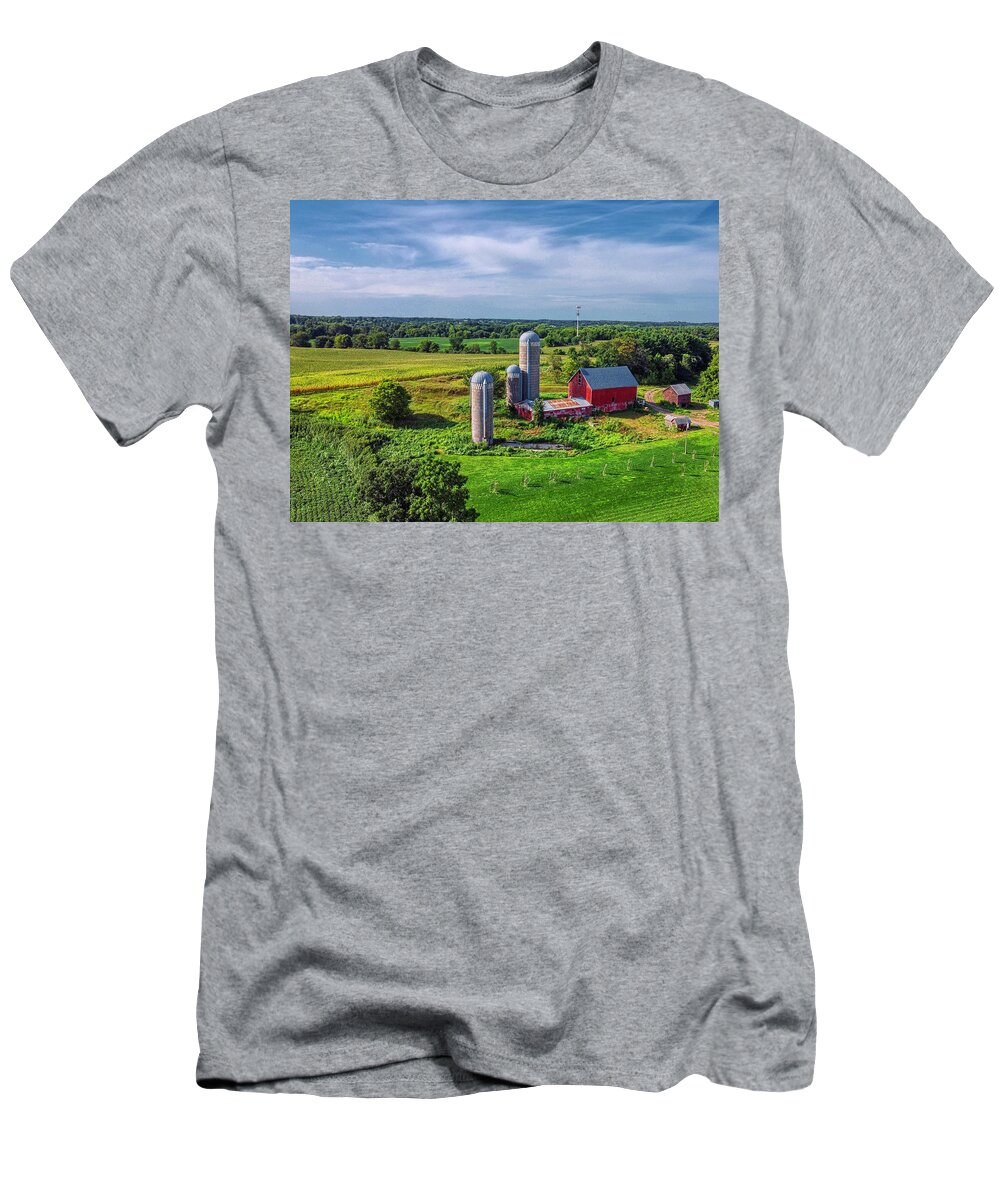 St. Croix River T-Shirt featuring the photograph St Croix River Valley Summer Shadows by Greg Schulz Pictures Over Stillwater