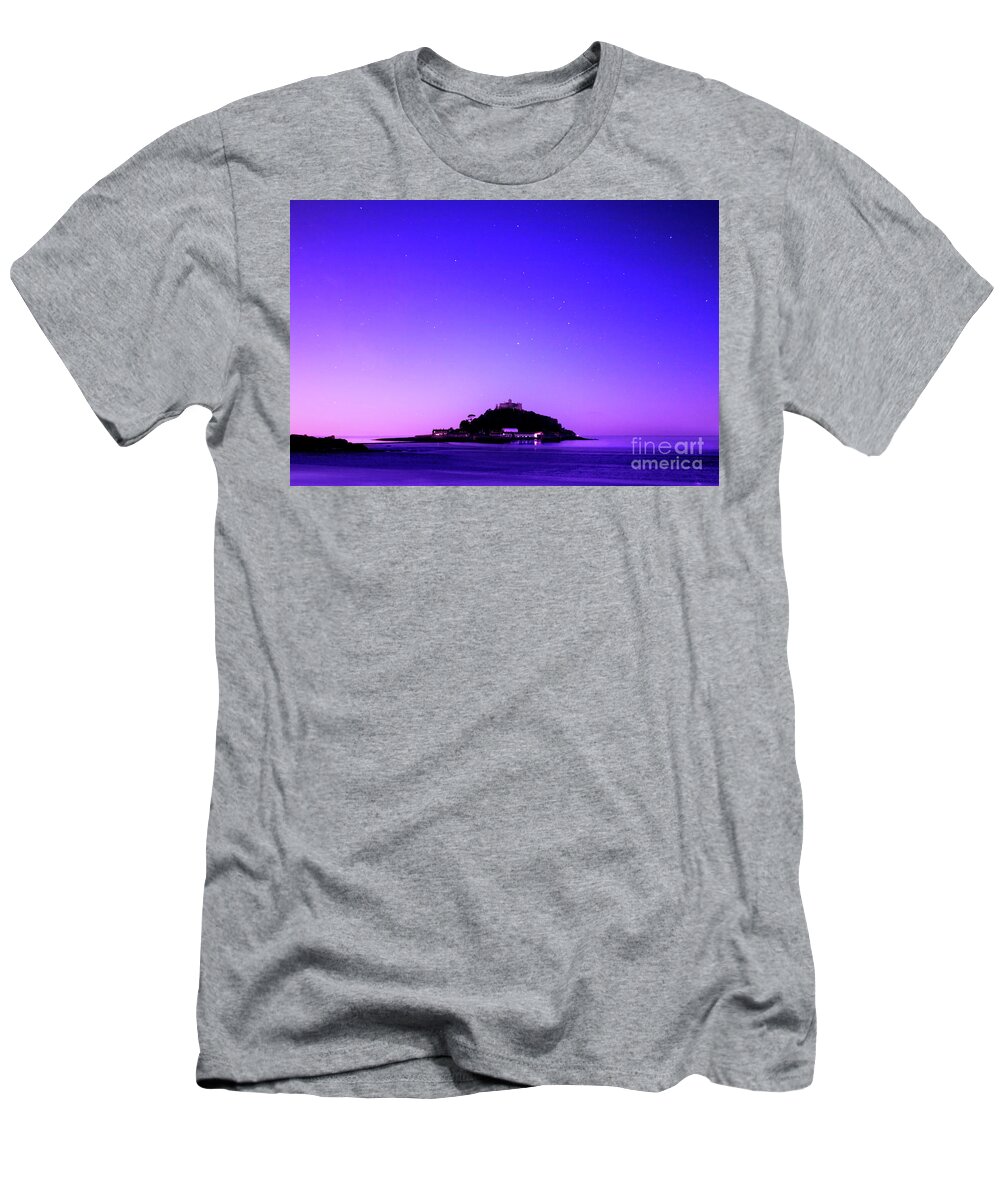 St. Michael's Mount T-Shirt featuring the photograph St Michael's Mount at Night by Terri Waters