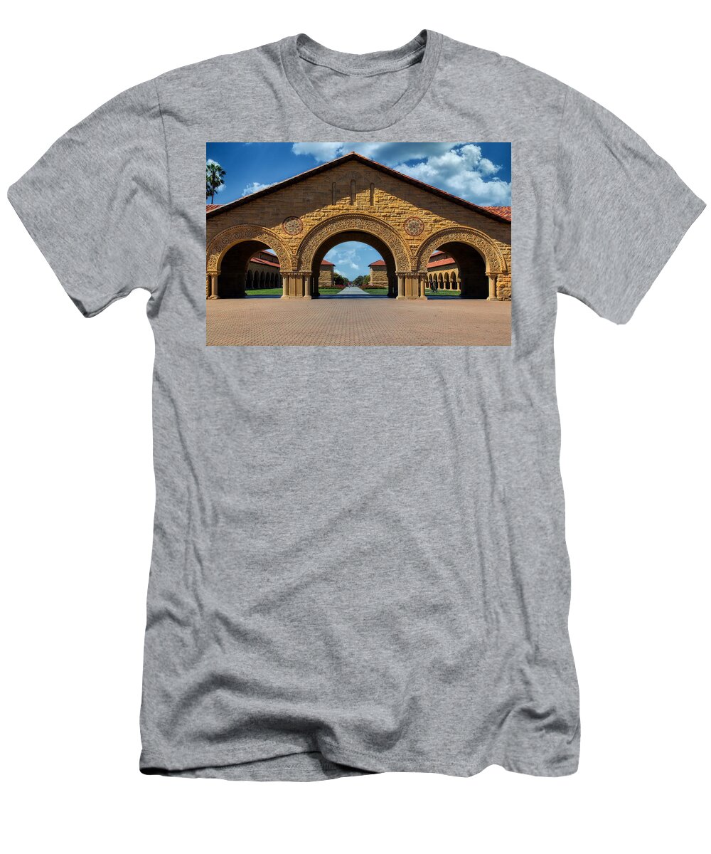 Stanford University T-Shirt featuring the photograph Stanford University Campus by Mountain Dreams