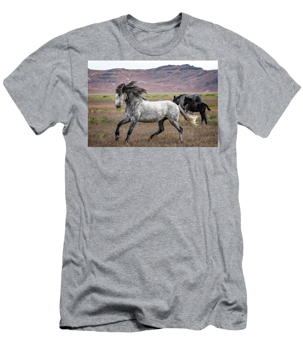 Horse T-Shirt featuring the painting Stirring the Pot by Jeanette Mahoney