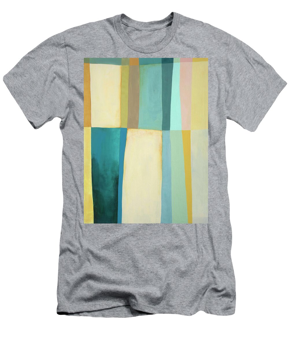 Abstract Art T-Shirt featuring the painting Stitched Together #4 by Jane Davies