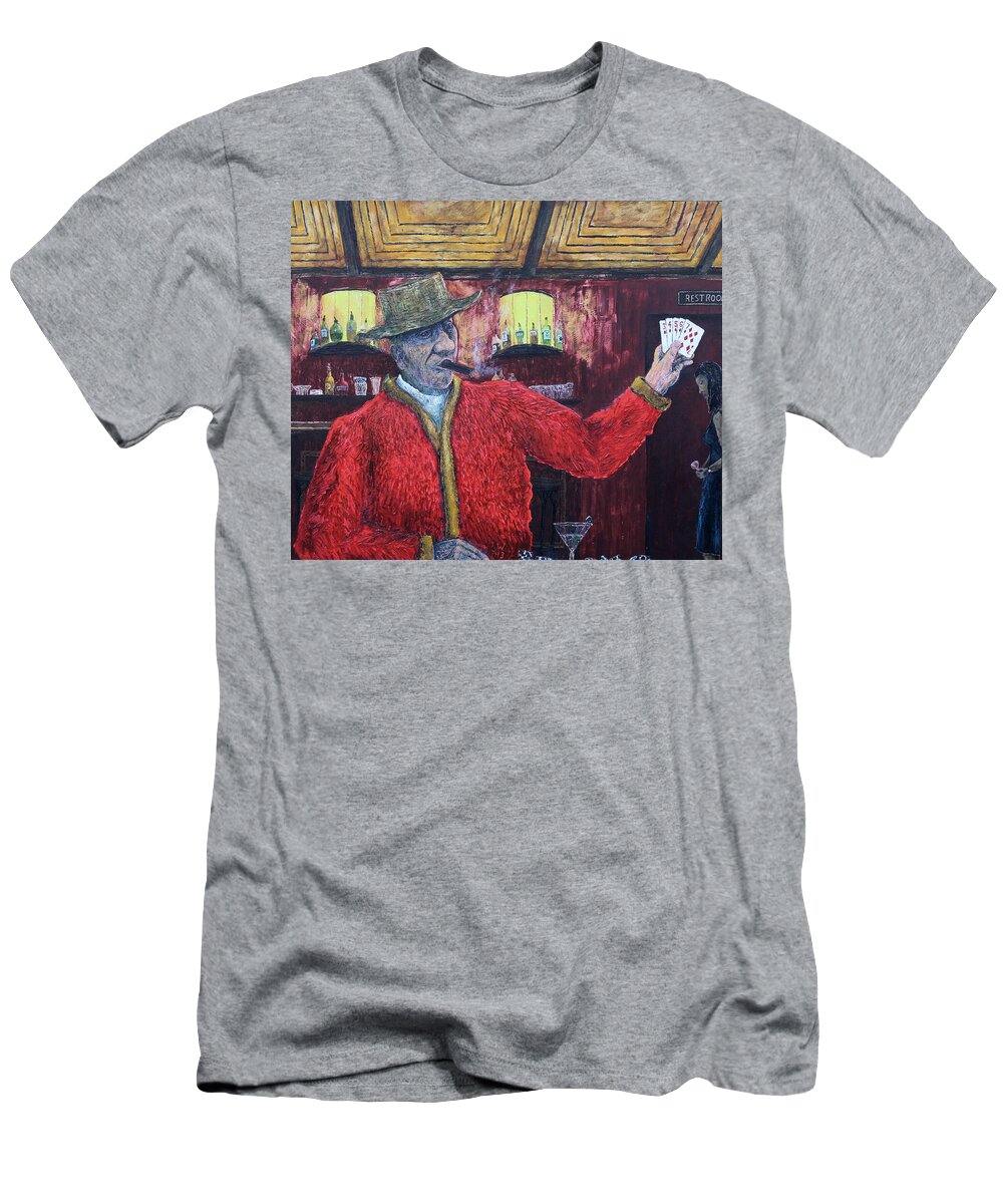 W T-Shirt featuring the painting Straight Flush by Richard Wandell