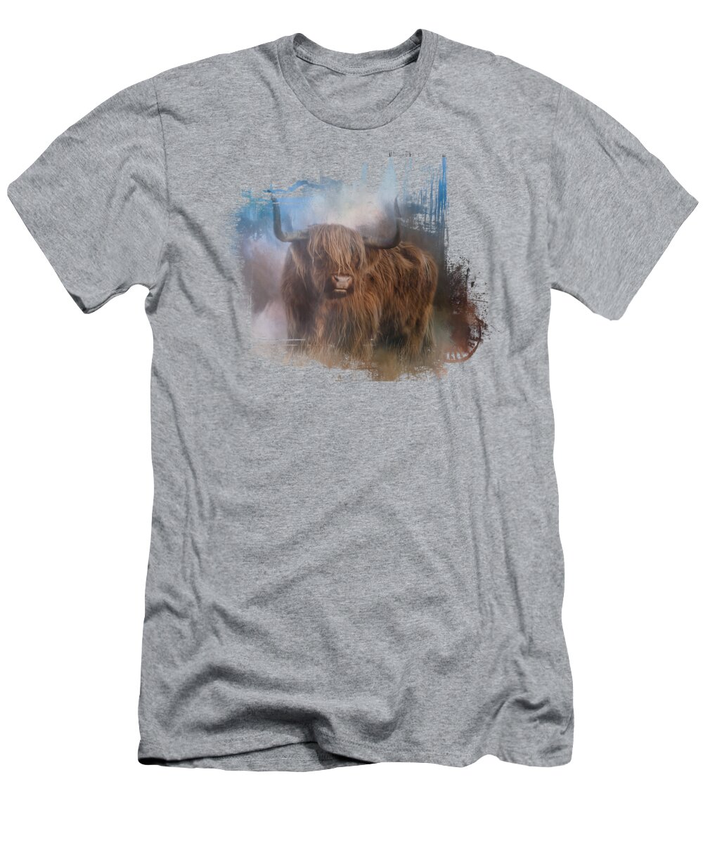 Highland Cow T-Shirt featuring the photograph Stunning Highland Cow by Elisabeth Lucas