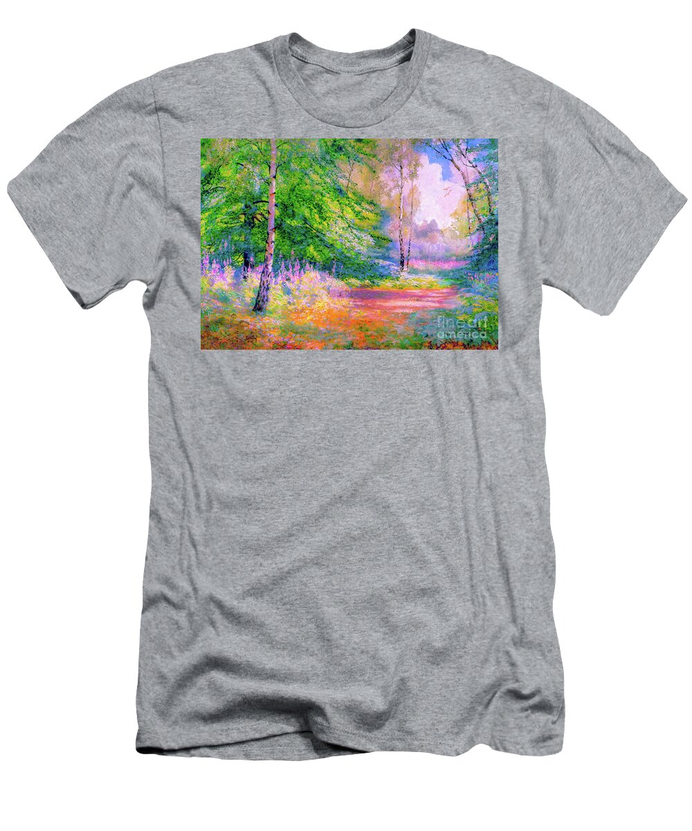 Landscape T-Shirt featuring the painting Sublime Summer Morning by Jane Small