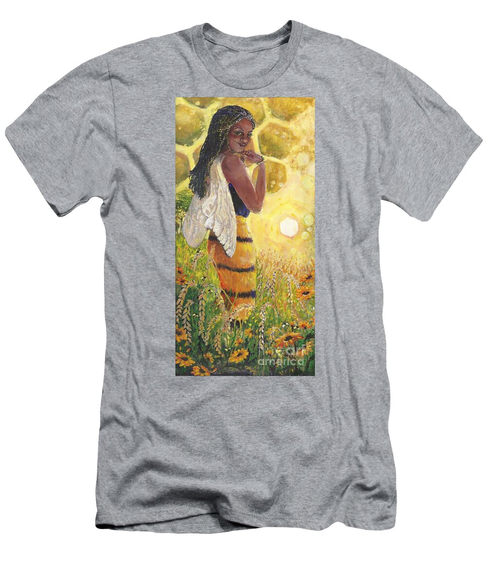 Summer T-Shirt featuring the painting Summer Siren by Merana Cadorette