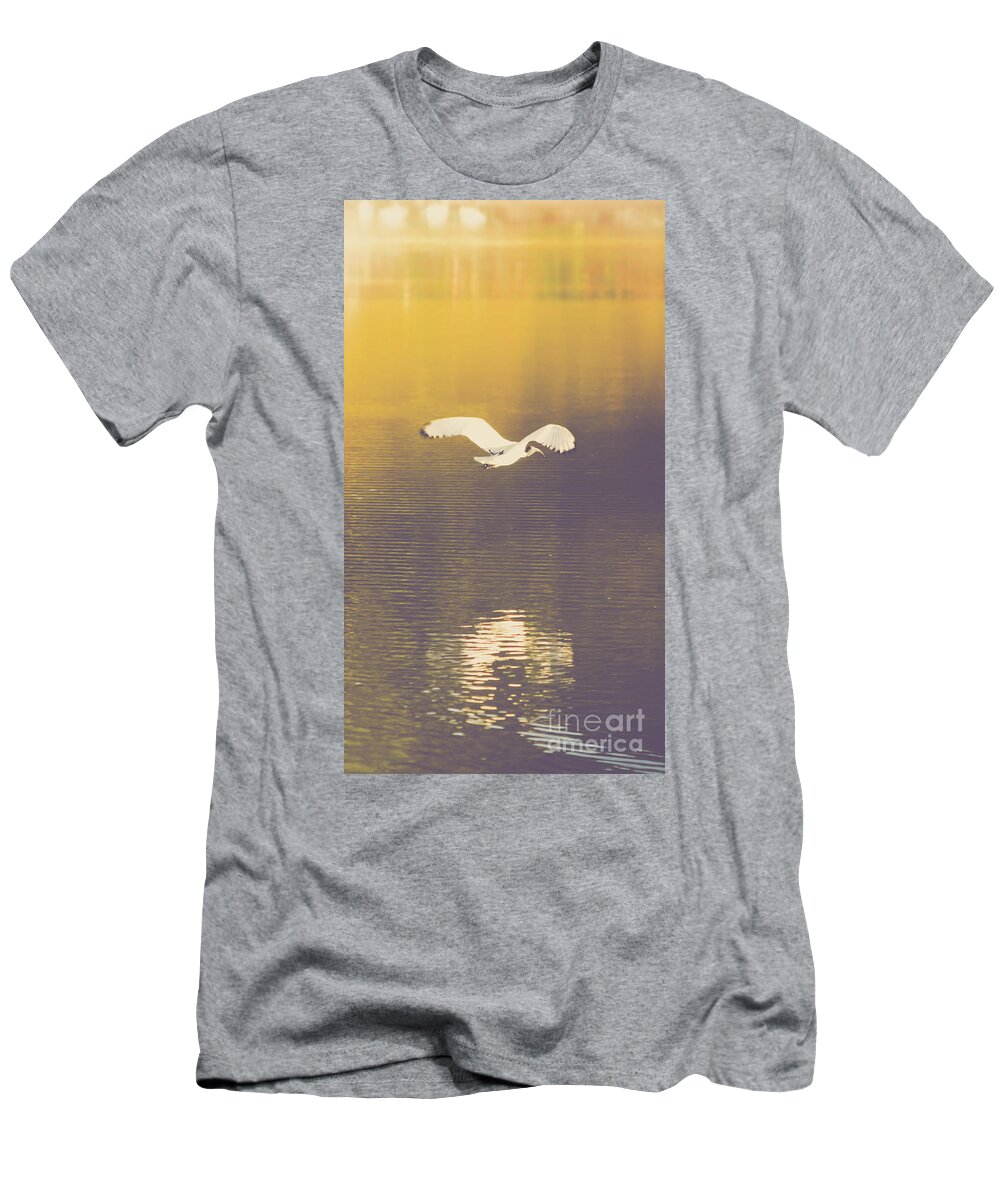 Pond T-Shirt featuring the photograph Sun drenched dusk by Jorgo Photography
