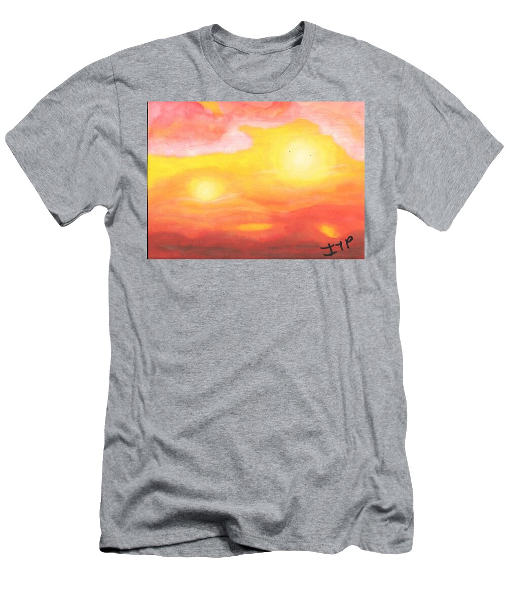 Sun T-Shirt featuring the painting Sun Like Me by Esoteric Gardens KN