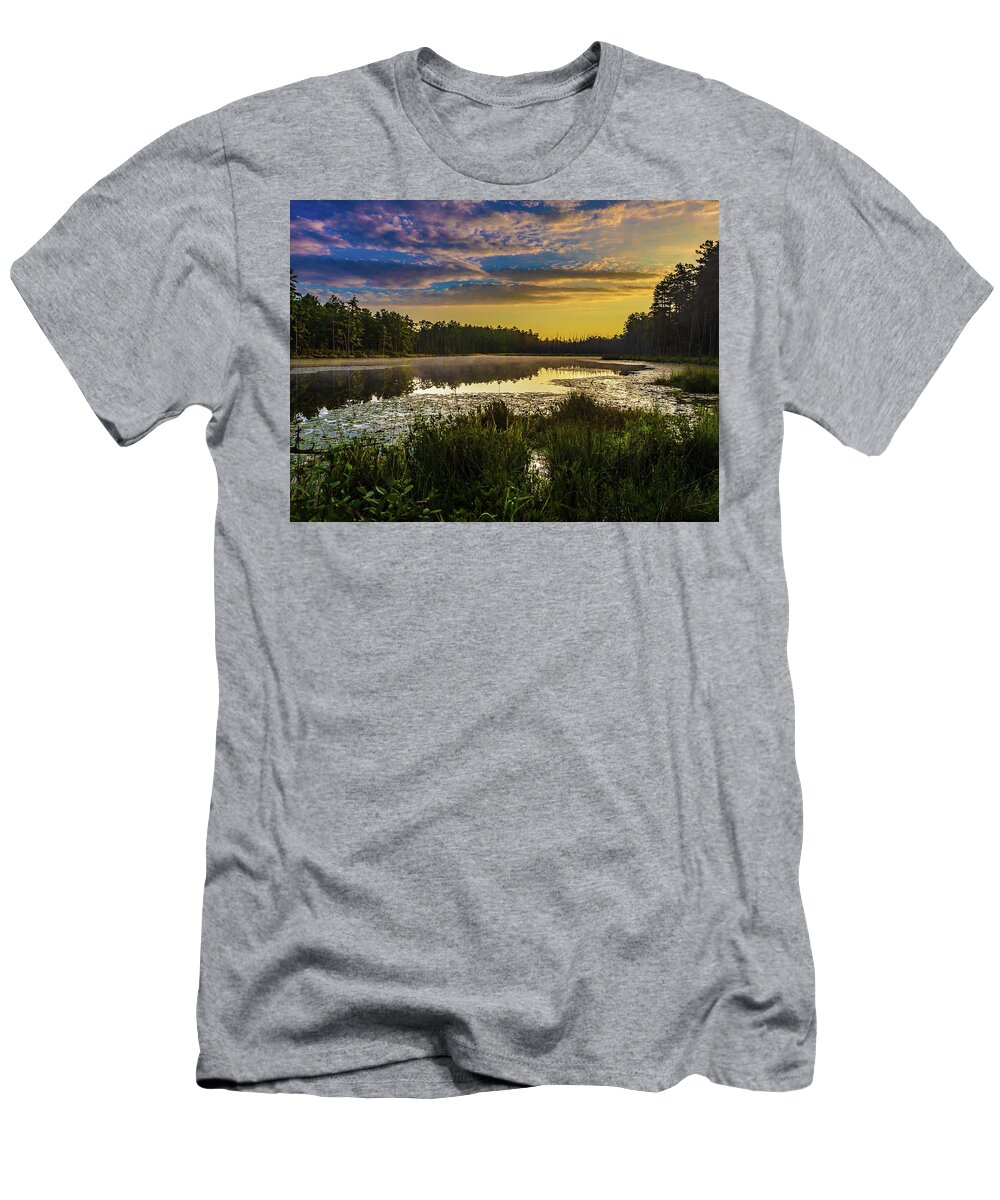 Landscape T-Shirt featuring the photograph Sunrise on Roberts Branch by Louis Dallara
