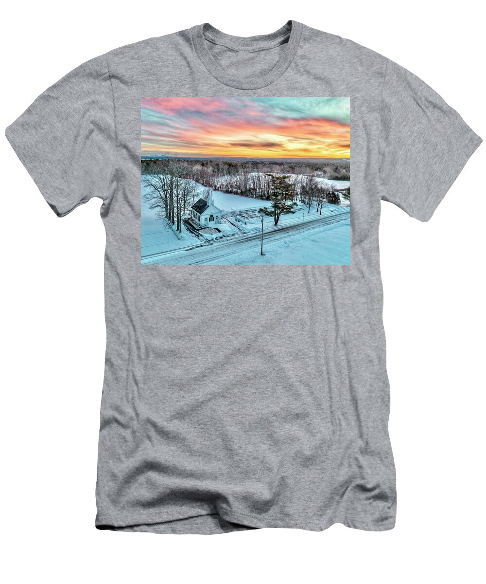  T-Shirt featuring the photograph Sunrise on Salmon Falls Road by John Gisis
