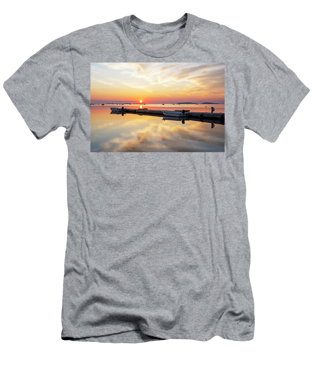 Quincy T-Shirt featuring the photograph Sunrise on Wollaston Beach Quincy Massachusetts by Toby McGuire