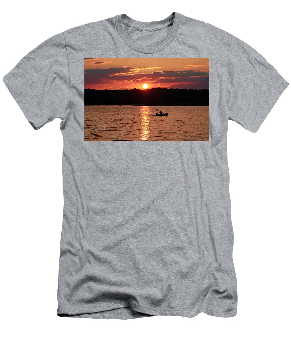 Lake T-Shirt featuring the photograph Sunset on Nimisila Lake by Mary Walchuck
