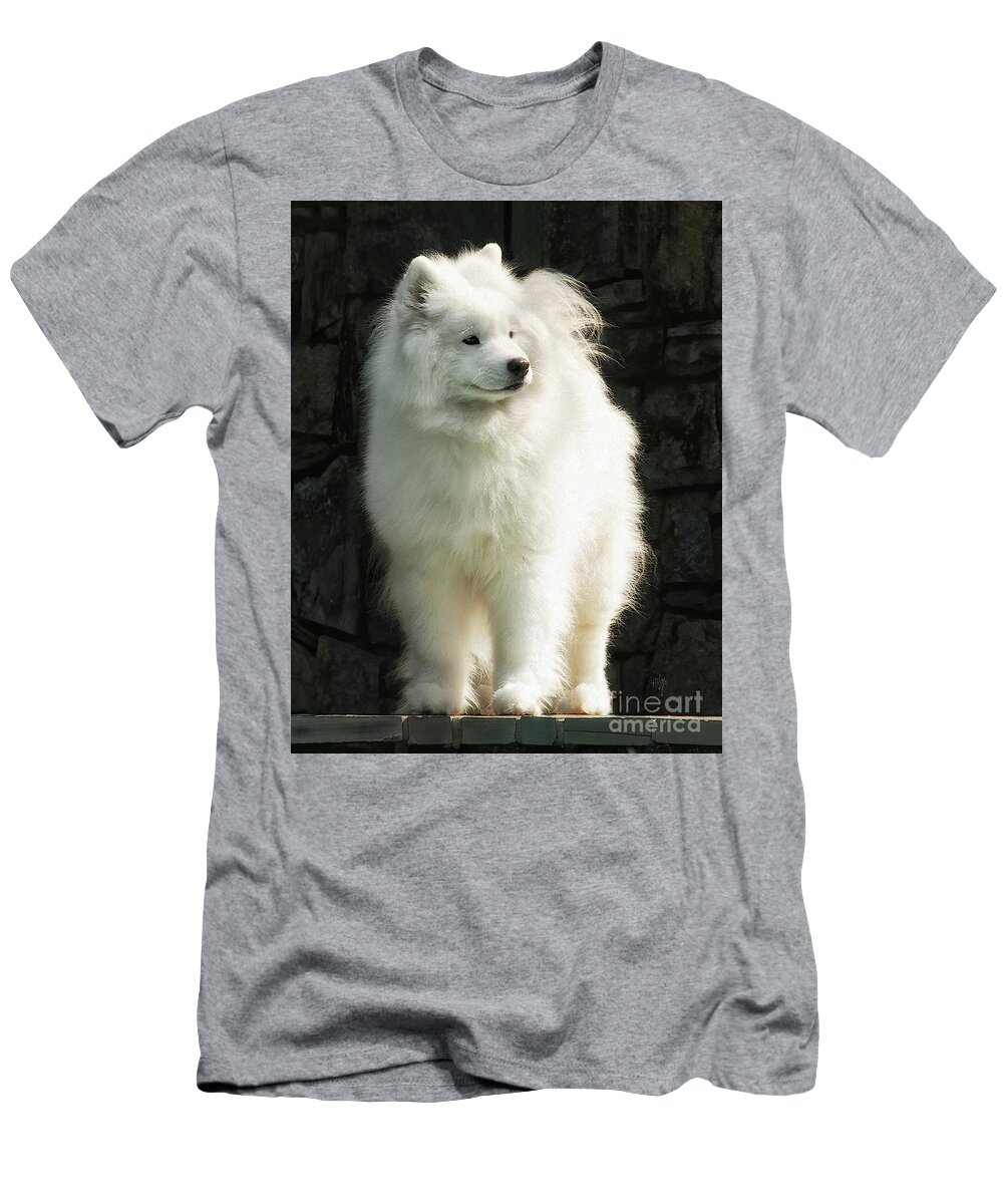Dog T-Shirt featuring the photograph Surveying Her Domain by Lois Bryan