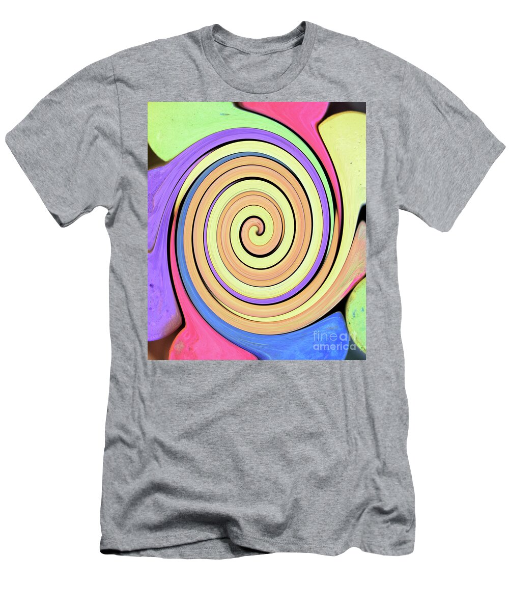 Swirl T-Shirt featuring the photograph Swirling Chalk Sticks by Daniel Ryan
