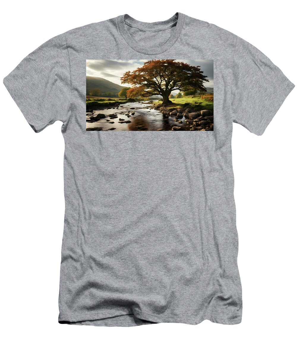 Sycamore T-Shirt featuring the digital art Sycamore's Song by Mark Green