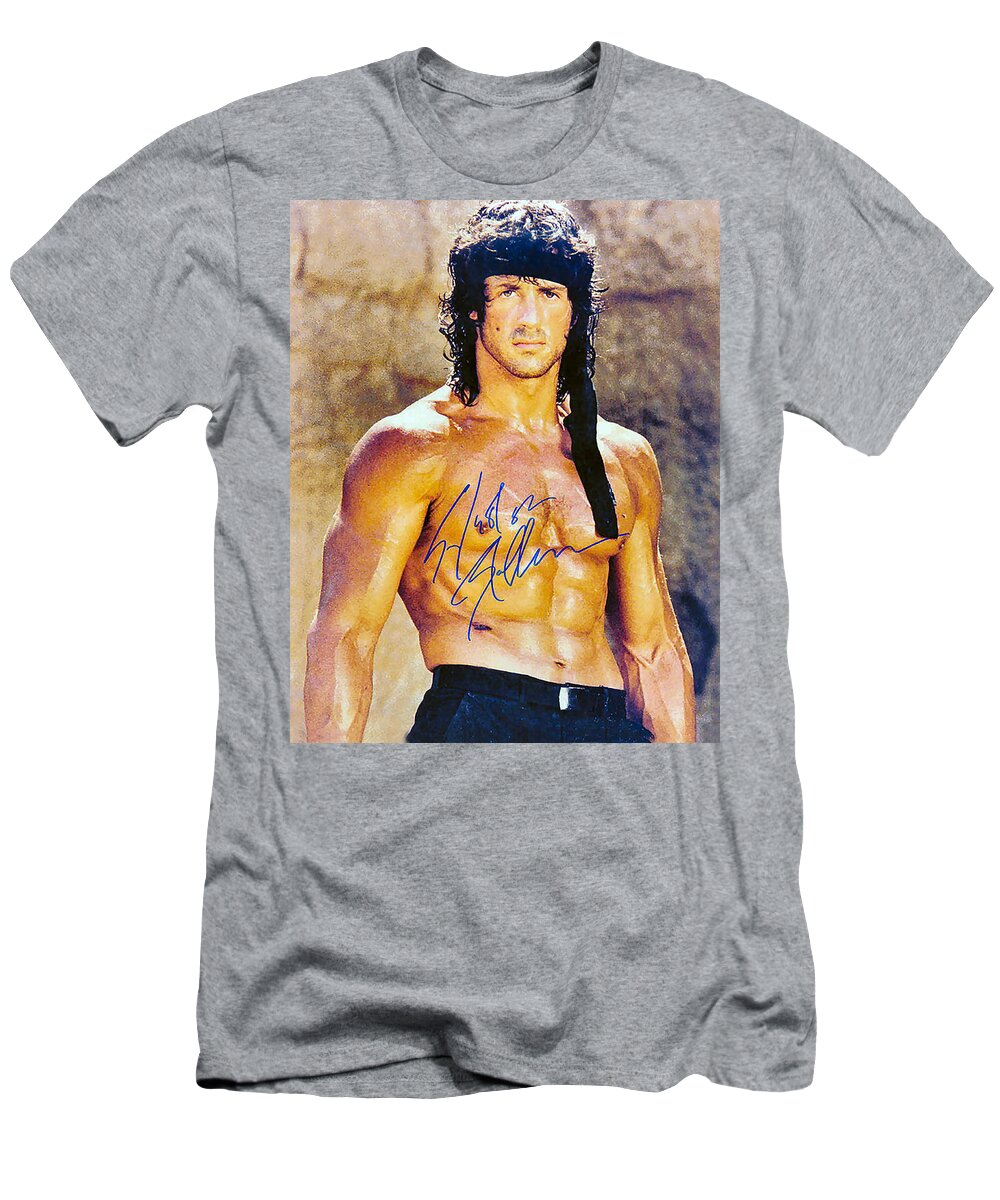 Sylvester Stallone T-Shirt featuring the photograph Sylvester Stallone by Studio Release