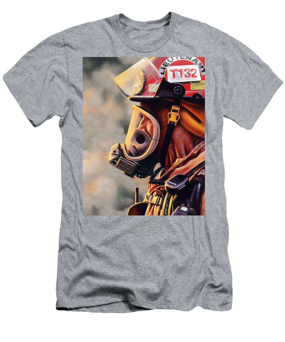 Fireman T-Shirt featuring the pastel T-132 by Dianna Ponting