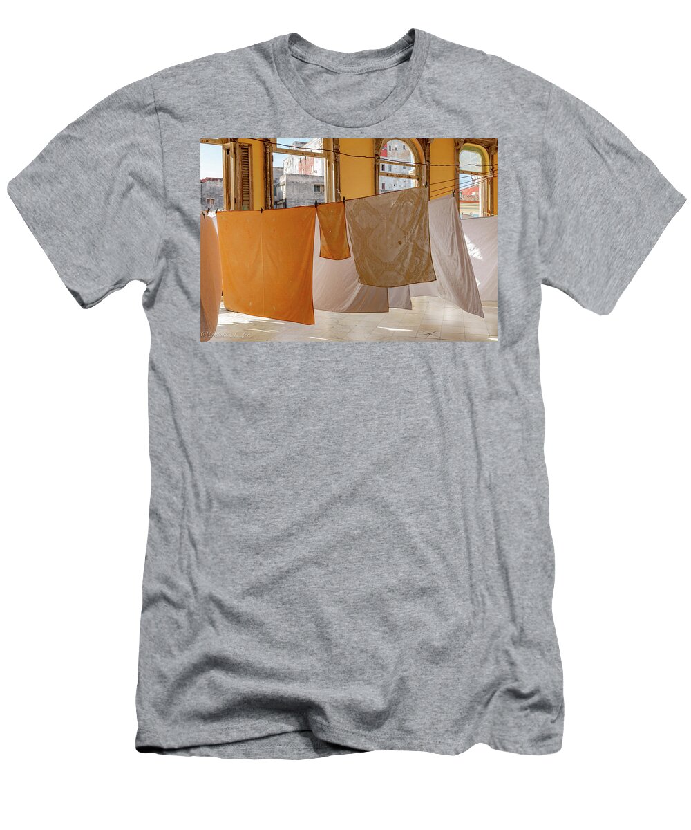Cuba T-Shirt featuring the photograph Table Linens by David Lee