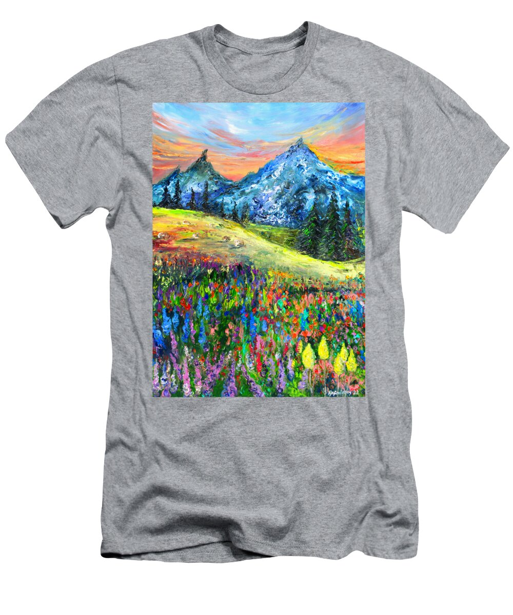 Natureinspired T-Shirt featuring the painting Take me home by Hafsa Idrees