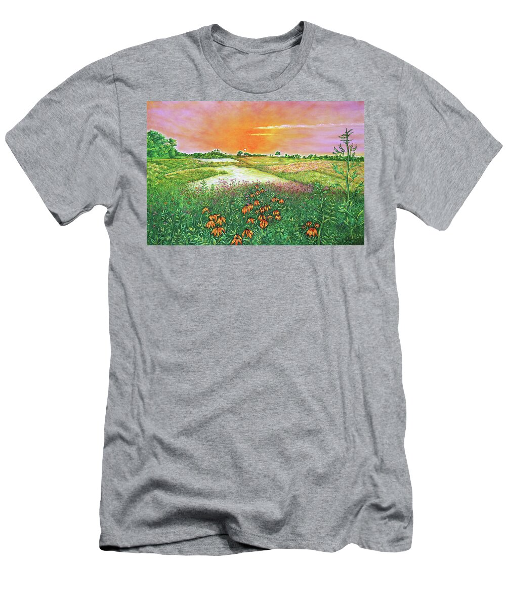 Sunrise T-Shirt featuring the painting Take Me Home by Pamela Kirkham