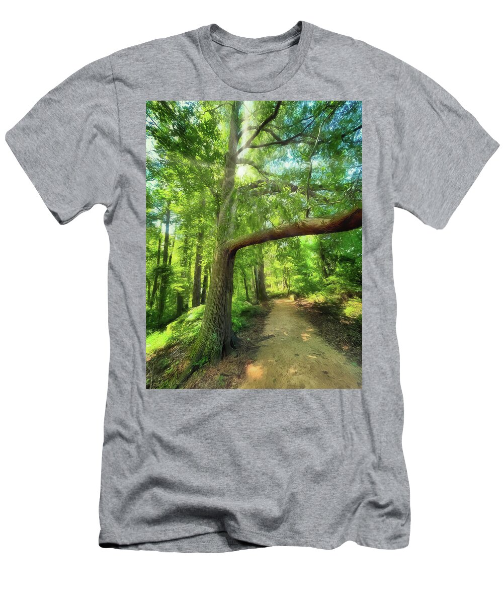 Narrow Path T-Shirt featuring the photograph Take the Narrow Path by Michael Frank